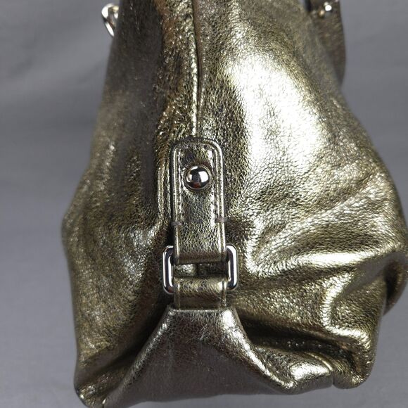 Coach Brooke Hobo‎ Bag Metallic Gold Leather F17165 Slouchy Shoulder Purse Y2K - Picture 4 of 16